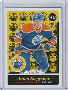 2015 O-Pee-Chee Rookie Card Anton Slepyshev Edmonton Oilers #U14 Hockey Card - Picture 1 of 2