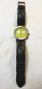 Raymond Weil Parsifal W1 Chrono 8000 Steel 39MM Yellow/Green - Picture 1 of 12