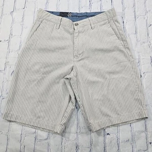 Volcom MENS SIZE 30 Frickin Stripe Chino Shorts Beige Skate - Picture 1 of 11
