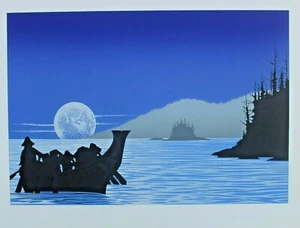 Art Vickers Original Silkscreen Hand Signed Numbered Native Ancestral Journey 93 - Bild 1 von 4
