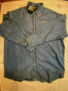 Greg Norman Button Shirt NFL Blau LS Football NE Patriots Herren XXL NEU Big Tall - Bild 1 von 8