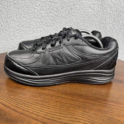 New Balance 577 S L 2 Shoes Women Size 7.5 Black Leather Comfort Walking Sneaker - Image 1 of 4