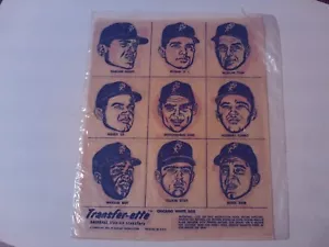 1964 Glo-Art Chicago White Sox Transfer-ette Iron-On"s Unused W/Header Card - Picture 1 of 3