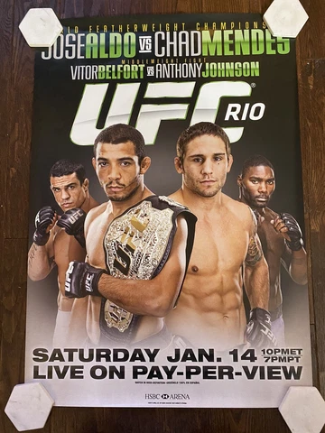 Official UFC 142 Jose Aldo v Chad Mendes Full Sized Poster 27x39 Cover