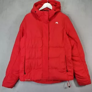 Nike ACG Puffer Jacke Damen Large Rot Daunen Gefüllt Kapuze Vintage - Bild 1 von 19