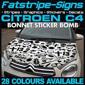passend für Citroen C4 GRAFIK AUFKLEBER BOMBE HONBE ABZIEHBILDER AUFKLEBER STREIFEN 2.0 1.6 - Bild 1 von 2