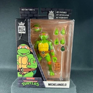 BST AXN Teenage Mutant Ninja Turtles Michelangelo Figure The Loyal Subjects - Picture 1 of 20