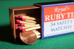 Penny Thru Matchbox Magic Trick, New, Watch Video Demo, w/Tutorial, Pentro Penny - Picture 1 of 12