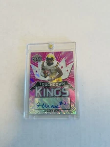 Ja’Marr Chase 2021 Leaf Metal Draft Touchdown Kings Pink RC AUTO #/25 - Picture 1 of 2