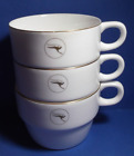 3 x QANTAS Tea Coffee Cups Airway Air Airlines Food Service WEDGWOOD Bone China
