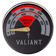 Valiant Magnetic Stove Thermometer for Log Burners and Flue Pipes - Red
