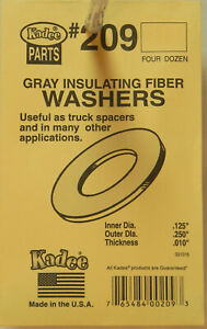 Kadee HO scale #208 ~ Red Insulating Fiber Washers .015" Thickness 48 pcs New 