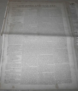New-England Galaxy, Boston, MA: August 24, 1821 news of the day - Picture 1 of 1