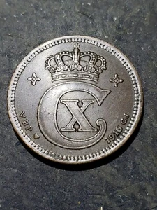 1916 Denmark 5 Ore Coin #oct28 - Picture 1 of 2