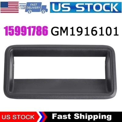 Bisel de manija de puerta trasera para camioneta Chevy GMC 1988-2000 15991786 GM1916101 negro Foto 1 de 4
