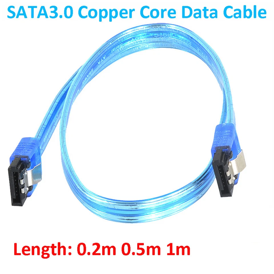1PCS SATA 3.0 Hard Drive HDD Optical Drive SSD Latched Data Cable 26 AWG 6GB/S  - Image 1 of 4