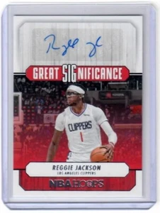 2022-23 Panini NBA Hoops Reggie Jackson Gran Significance Cortatarjetas Automático - Imagen 1 de 2