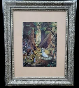Ann Marie Eastburn ""Enchanted Weeding"" Litografata firmata 118/2000 NOS incorniciata vintage - Foto 1 di 14