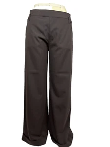 Sportmax by Max Mara Brown Wool Wide Leg Pants Size 12 US / 46 IT - Picture 1 of 6