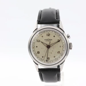 Vintage 33mm Vulcain Cricket Men's Mechanical Wristwatch 120 Swiss Steel - Picture 1 of 4