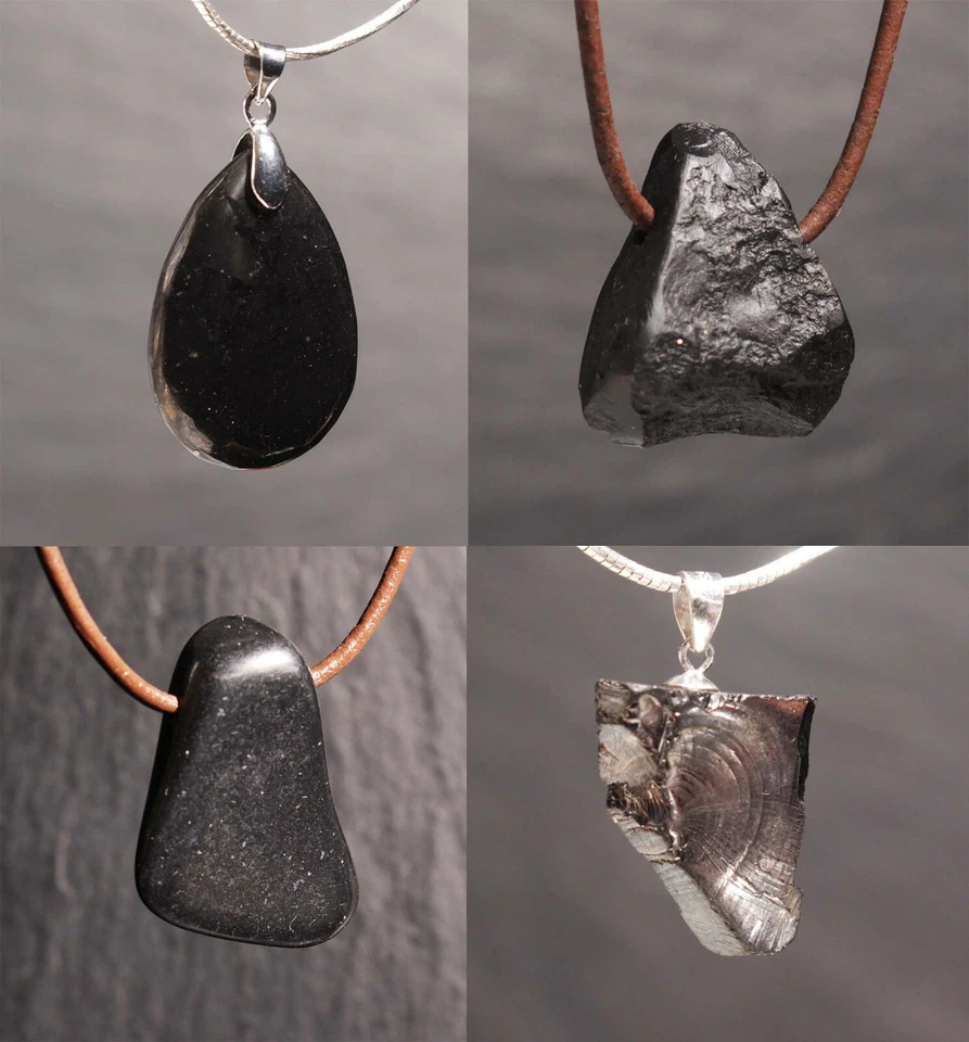 Unikat Edelstein Anhänger Schungit Edelschungit Shungit für Ketten Steinschatz - Bild 1 von 1