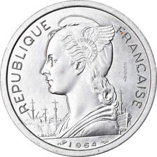 [#876610] Moneta, Komory, 2 Francs, 1964, Paris, PRÓBA, MS(65-70), Aluminium, KM