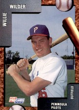 1992 Peninsula Pilots Fleer/ProCards #2947 Willie Wilder Boonville Indiana Card