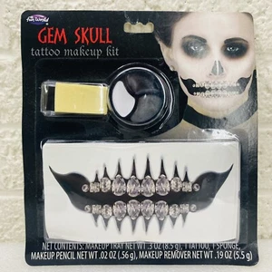 BRAND NEW‼ Fun World Halloween Character Face Tattoo Makeup Kit GEM SKULL - Picture 1 of 2