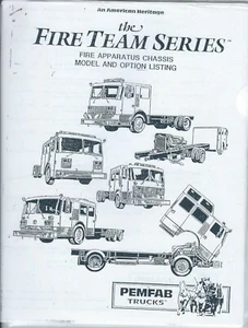 Fire Equipment Brochure - Pemfab - Apparatus Chassis Model Option Lists (DB408) - Picture 1 of 1