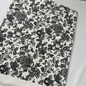 Waverly Inspirations Fabric Toile Black White Cotton Fruit Home Decor 2 yds - Picture 1 of 5