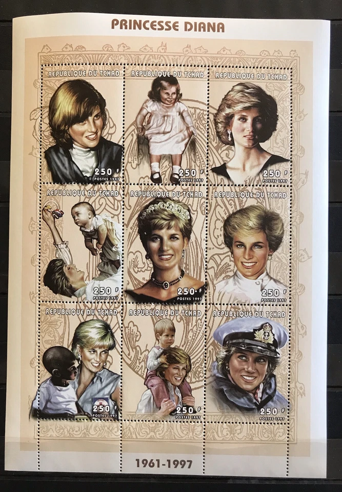 Princesa Diana - Chad - sellos - MNH** Alb.9 Foto 1 de 1