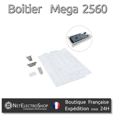 Boitier de Protection Acrylique Transparent pour Arduino Mega 2560 - Photo 1/4