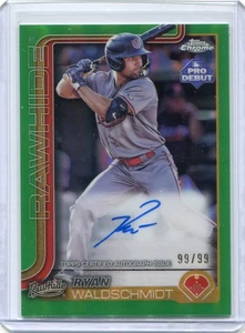2025 Topps Pro Debut Ryan Waldschmidt Green Chrome Refractor Autogramm #99/99 - Bild 1 von 2