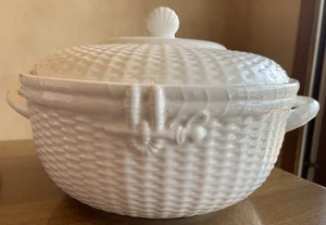 WEDGWOOD Cestino Nantucket MADE IN ENGLAND Casseruola/Piatto per Veggie coperto - Foto 1 di 12