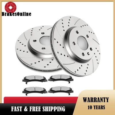 Pastillas de rotores de freno delanteros aptas para Chevrolet Impala 2006-2011 todos los modelos perforados Foto 1 de 4