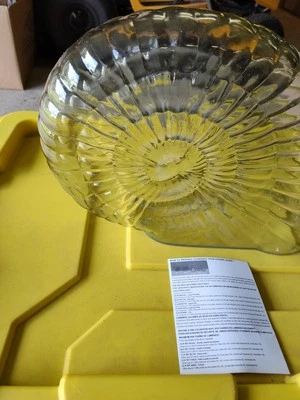 Luminaria de vidrio transparente Pottery Barn náutica costera vida marina decoración concha marina grande Foto 1 de 4