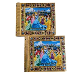(2) Disney Parks Disney Princess Memory Book Autograph Album with Autographs - Picture 1 of 10