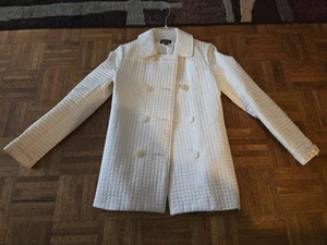 Bebe Cream Double-Breast Quilted Jacket Large NWOT - Picture 1 of 8