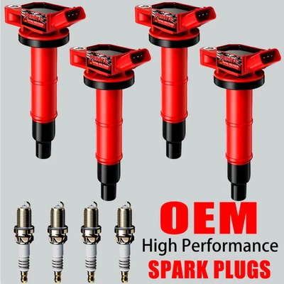 4X OEM High Performance Ignition Coil & 4 Spark Plug For Toyota Camry 2.4L UF333 - Image 1 of 4