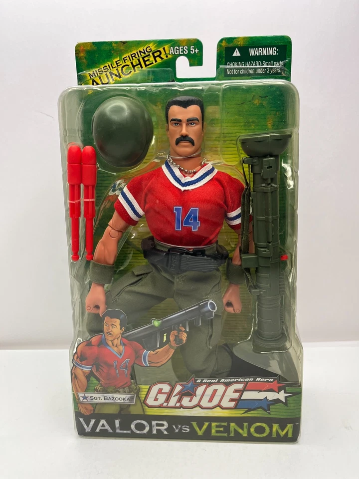 HASBRO G.I. JOE 2003 12" VALOR VS VENOM SGT. FIGURA DE ACCIÓN BAZOOKA NUEVA SIN USAR, EN CAJA Foto 1 de 4