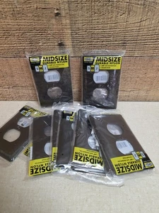 11 Hubbell Brown NYLON Duplex Receptacle Mid-Size Wallplate Outlet Covers NPJ8z - Picture 1 of 4