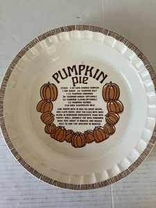 Plato de pastel de calabaza Royal China Jeannette receta de cerámica vintage 11 pulgadas - Imagen 1 de 5