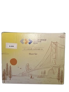 California Design Den Full Sheet Set White 100% Cotton Sateen Weave, Deep Pocket - Picture 1 of 4