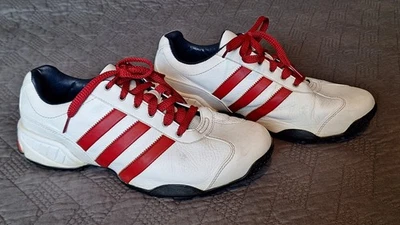 Adidas adiPRENE Advanced Traxion Leather Golf Shoes Rubber Cleats Men's Size 10 - Image 1 of 4