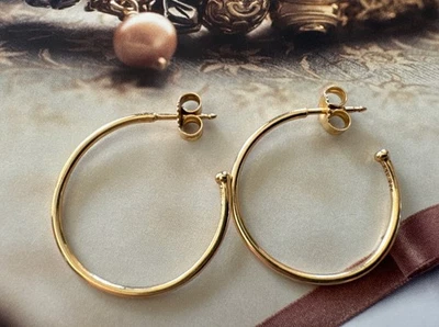 Pandora Oro 14k Componer Pendientes Aros Grandes 250440 Foto 1 de 2