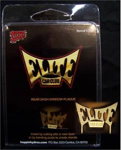 HOPPIN HYDROS 1/24 Scale Mini Hobby Model Lowrider Car Club Plaque ELITE - Picture 1 of 1