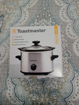 Olla de cocción lenta Toastmaster TM-153SC 1,5 QT olla de gres extraíble inoxidable NUEVA Foto 1 de 4