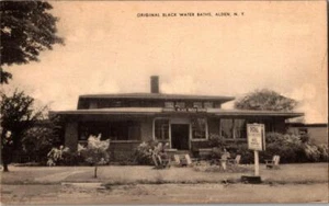 Original Black Water Baths Alden New York Photo Postcard Vintage PC 1942 - Picture 1 of 1