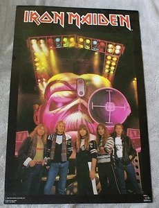 IRON MAIDEN 1987 Ross Halfin Steve Harris EDDIE Group Photo Concert Poster VG C6 - Picture 1 of 1