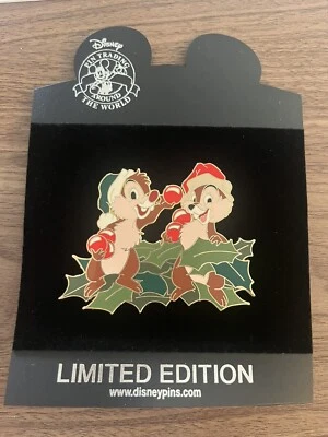 JUMBO Disney Shopping Chip An Dale Christmas LE 300 Значок Редкий - Изображение 1 из 3